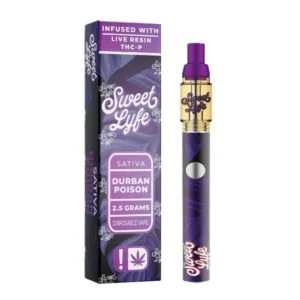 Sweet Lyfe Sativa Durban Poison 2.5g Disposable THC-P Vape